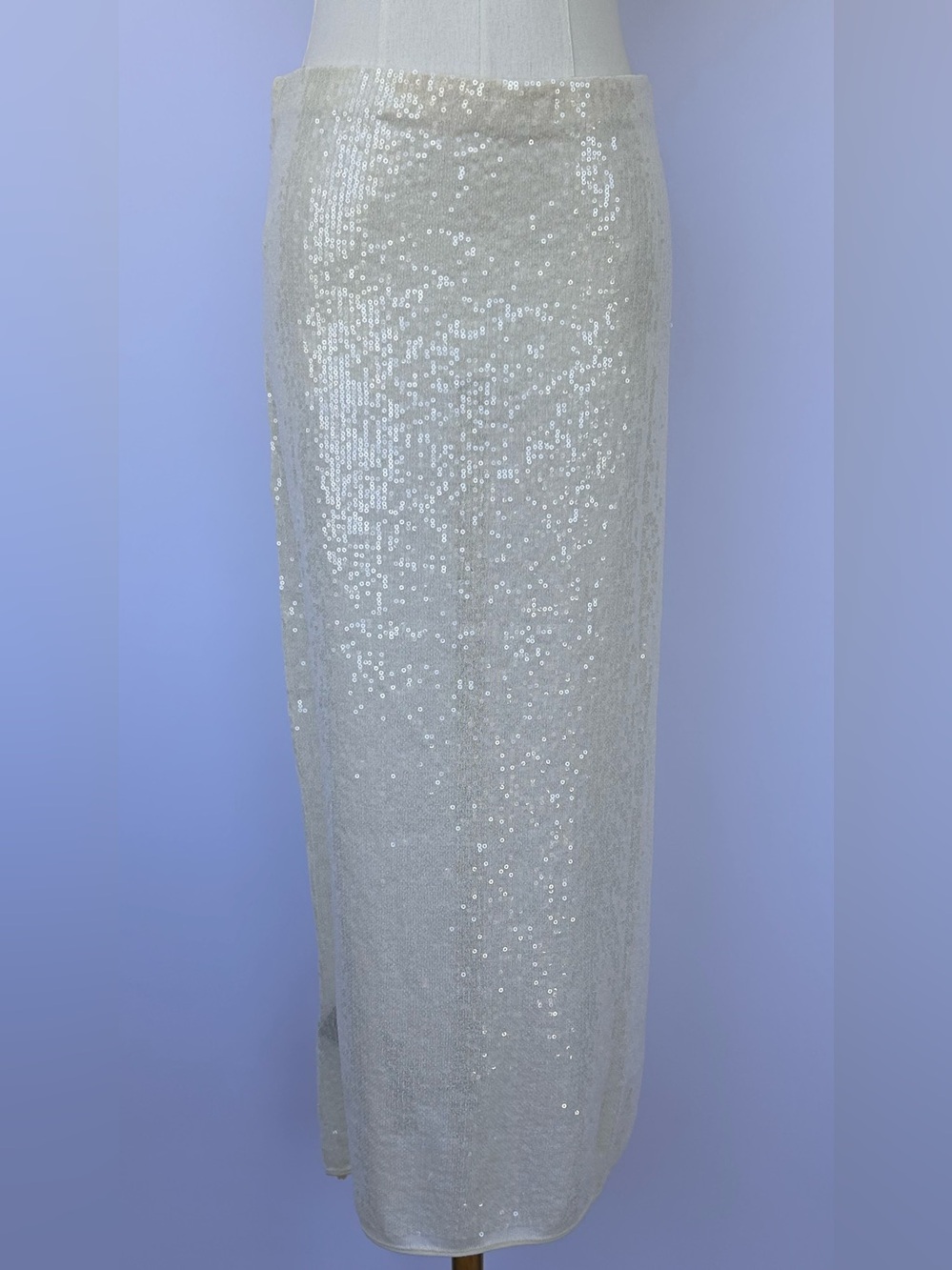 MNG (Mango) Women’s Straight Cut Long Sequin Skirt Size Medium